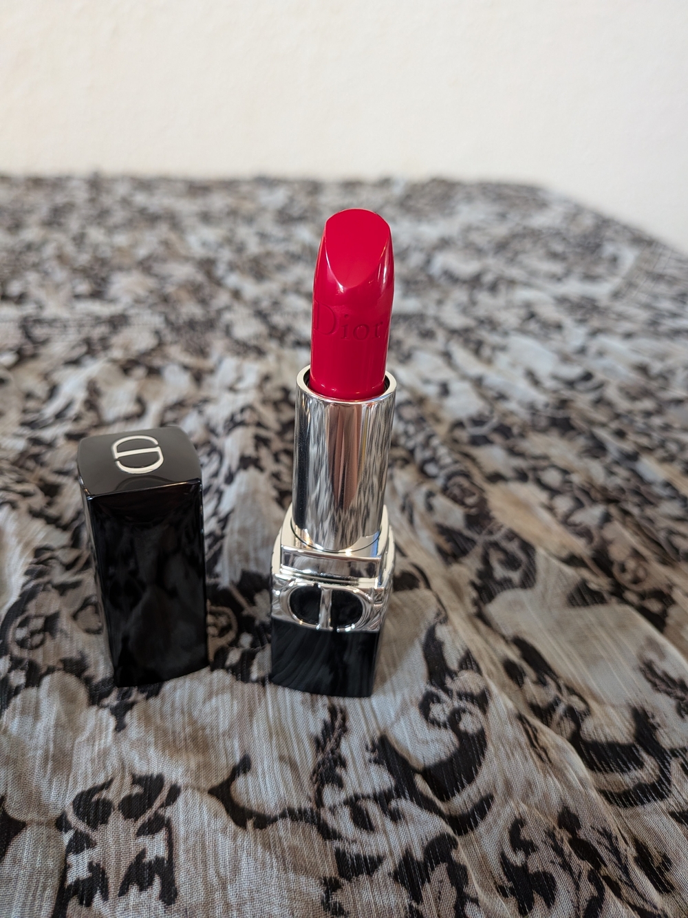 Rouge Dior Lipstick - 999 Satin Bright Raspberry Pink Absolutely Stunning
